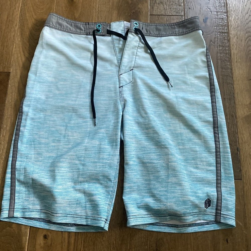 BKE Sport Swim Trunks Shorts Bottom Blue Size 32 Sim 11” Inseam